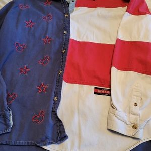 Disney patriotic denim shirt
